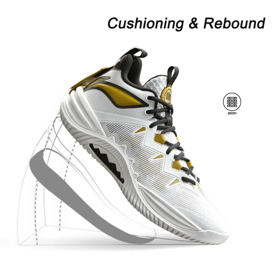 Zapatillas de Baloncesto para Hombre Li-Ning BADFIVE STORM 2025, con Amortiguación BOOM, Tecnología TUFF OS, Resistentes al Desgaste, Modelo ABFV017